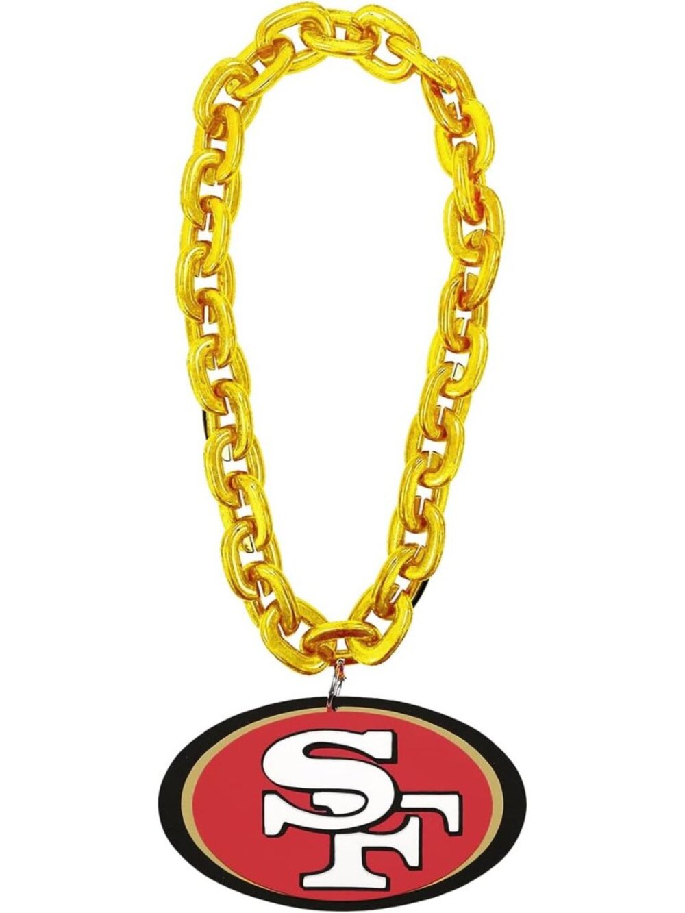 Gold NFL Team Fan Chain for San Francisco 49ers - Perfect Game Day Accessory